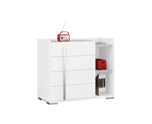 Commode 4 tiroirs 2 niches Tactil