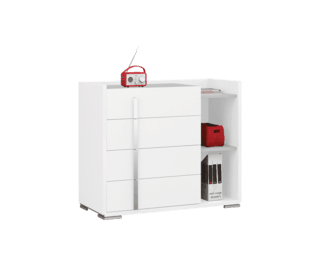 Commode 4 tiroirs 2 niches Tactil