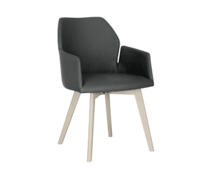 Fauteuil Bridge Edito, pied bois naturel