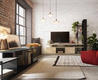 Banc TV 2 portes 1 niche Natura