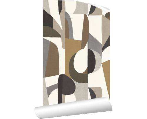 Papier peint Casamance- Assemblage Blanc Chocolat
